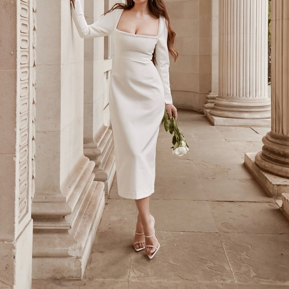 Odd Muse Bridal Dress, White, Midi-Length - Size Medium. New with tags.